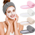 4-Pack Adjustable Terry Cloth Spa Headbands for Women