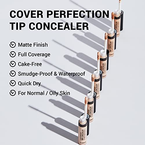 THE SAEM Cover Perfection Tip Concealer 3 Color Set, Liquid Multi-Use Concealer, Full Coverage Makeup for Acne Dark Spots Dark Circles Hyperpigmentation and Blemishes, 0.2 fl.oz. (#1, #1.5, #2)