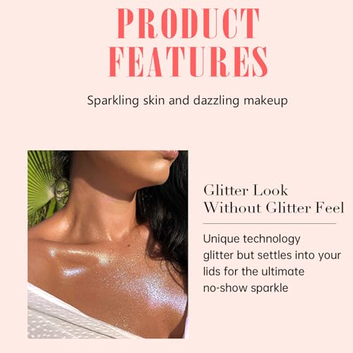 Roll-On Holographic Glitter Gel for Face & Body Shimmer