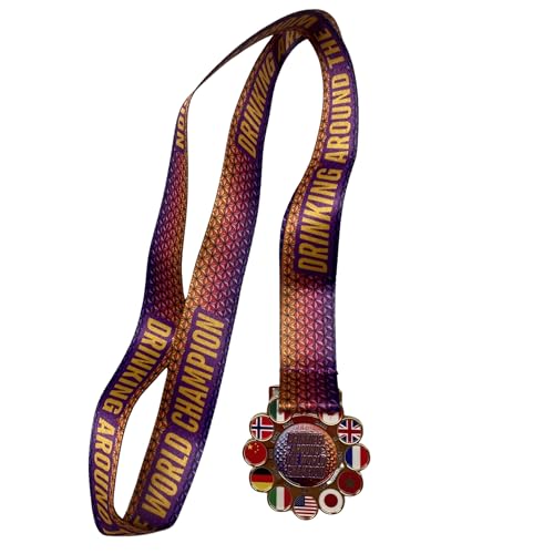 Drinking Around the World Challenge Medal with Tattoos ? Celebrate Your Global Epcot Adventure in Style!