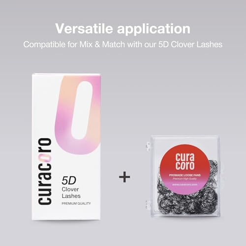 Curacoro 5D Clover Eyelash Extensions 0.07 C Curl 9mm