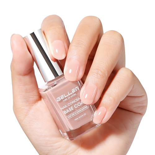 GELLEN 4-in-1 Nail Concealer & Ridge Filler Base Coat - Air Dry Nude Polish