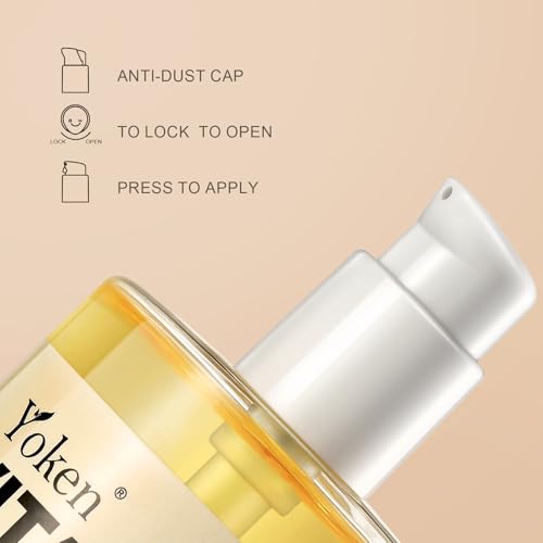 Yoken Vitamin E Oil 8oz - Pure D-Alpha Tocopherol for Face & Body