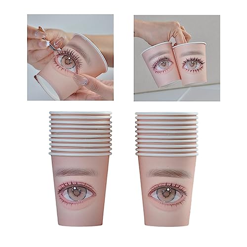 Eyelash Practice Paper Cups - 20 Pieces for Lash Extension Training
