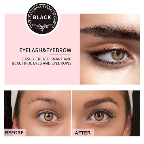2-in-1 Lash and Brow Tint Kit - Professional Black Color, 7ml