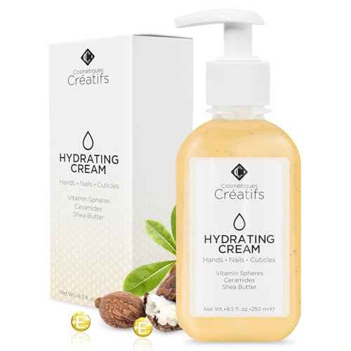 Moisturizing Hand Cream for Dry, Cracked Hands, Nails and Cuticles - 8.5 fl. oz. - Anti-Aging Skin Moisturizer with Vitamin E, Shea Butter, and Ceramides