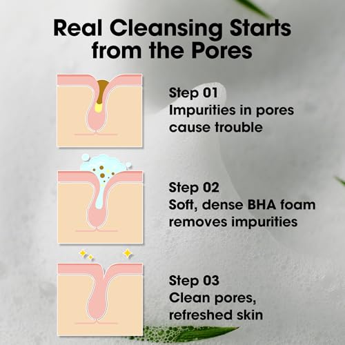 SOME BY MI AHA BHA PHA 30 Days Miracle Acne Clear Foam ? 3.38oz, 100ml ? Korean Acne Face Wash for Smooth & Clear Skin ? Salicylic Acid Cleanser for Exfoliation & Sebum Control ? Korean Skin Care