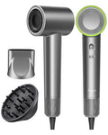 Dcyzenith Grey High-Speed Ionic Hair Dryer with Diffuser & Concentrator