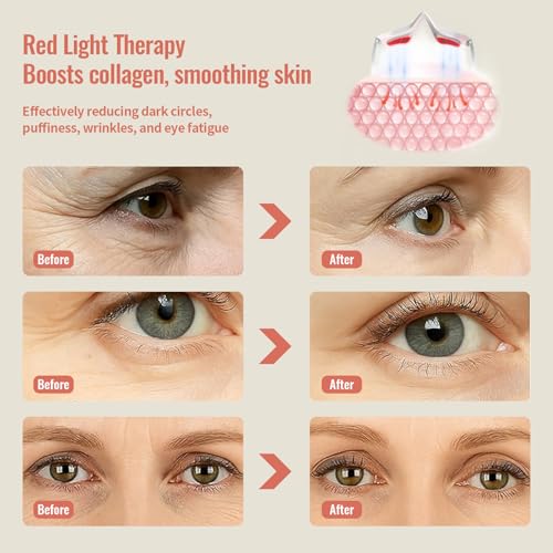 Red Light Under Eye Therapy Glasses - Microcurrent Eye Massager