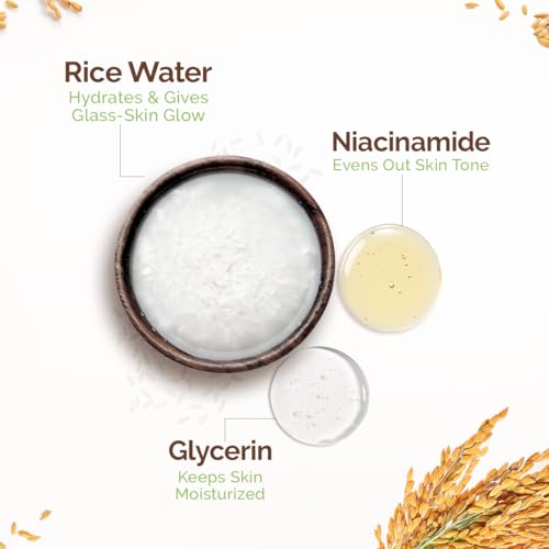 MAMAEARTH Rice Water Tone Up Face Cream | with Rice Water & Niacinamide | Hydrates | Lightweight, Non-Greasy Formula for Smooth Glass Skin | 1.76 Oz (50g)
