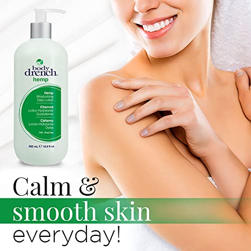 Body Drench Moisturizing Body Lotion ? Hydrating & Nourishing Hemp Lotion for All Skin Types, with Hemp Seed Oil, 16.9 fl oz