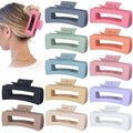4.2" Jumbo Hair Clips - 12 Pack Colorful Claw Clips for Thick Hair