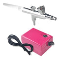 Airbrush Kit with Compressor & 0.4mm Spray Gun - 3 Pressure Levels