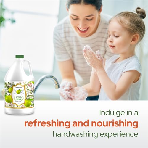 Puremax Foaming Hand Soap Refill with Essential Oils | Green Apple | Moisturizing | All-Natural | Made in USA | 128 Fl Oz (1 Gallon) |