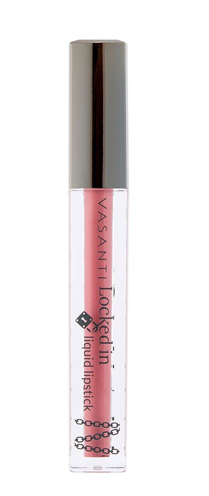 VASANTI Locked in Liquid Lipstick - Married (Natural Pink) - High Pigmented Waterproof Vegan Friendly Paraben-Free Matte Beauty Lips Liquid Lipstick - Paraben-Free, Never Tested on Animals