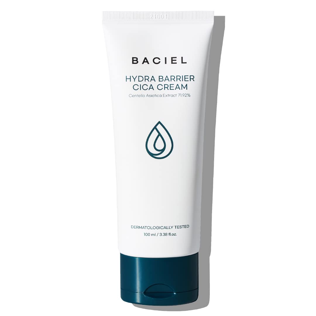 BACIEL - Hydra Barrier CICA Cream for Face 3.38 fl.oz - Korean Facial Moisturizer with Hyaluronic Acid, Ceramide, Niacinamide