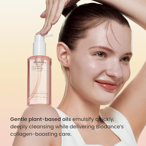 BIODANCE Collagen Cleansing Oil, Facial Oil Cleanser, Gentle Makeup Remover without Clogging Pores, Removes Bleackhed and Whitehead for Sensitive Skin, Oily Skin, Korean Skincare¤Ó6.76 fl. oz. (200 ml)