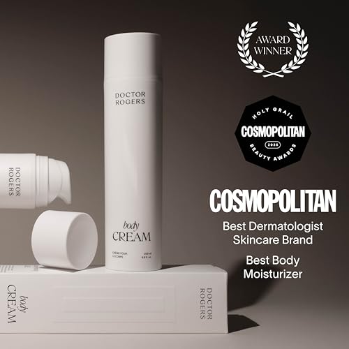 Doctor Rogers Body Cream. Hydrating Unscented Moisturizer for Dry Skin, with Shea Butter, Squalane, Ceramide, & Glycerin Moisturizing Lotion, 6.8 Ounce (200 ml)