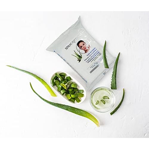 Spascriptions¢â Anti-Aging, Brightening, Moisturizing & Pore Refining Towelettes Removes Waterproof Makeup, Revives with Collagen, Vitamin C, Coconut Oil, and Aloe Hypoallergenic, 120 Ct. 4 Pack