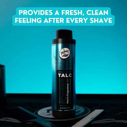 Rolda Men's Barber Talc Powder - White Talcum Powder After-shave Solution Is Highly Absorbent And Provides A Fresh, Clean Feeling After Every Shave, Helping To Calm Itchy Skin And Prevent Irritation
