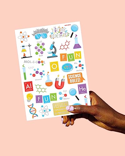 Science Party Temporary Tattoos - 62 Silver Foil Designs