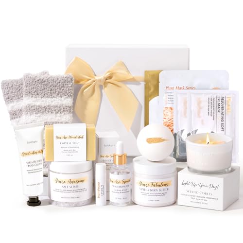 Spa Gift Basket for Women 13-Piece Bath Set Self-Care Kit