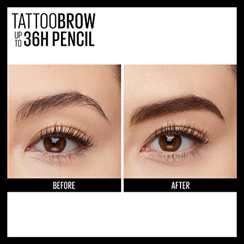 Maybelline TattooStudio Waterproof Eyebrow Pencil, Medium Brown
