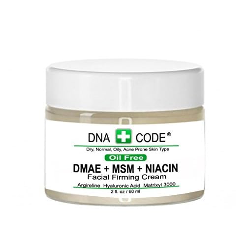 Skin Care OIL FREE-DMAE+MSM+NIACIN Firming Cream, 100% Pure Hyaluronic Acid, Argireline, Matrixyl 3000