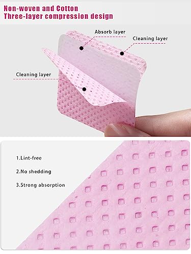 Lint Free Nail Wipes 400 PCS Non-Woven Cleaning Pads
