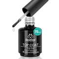 Beetles No Wipe Gel Top Coat 15ml - Clear Soak Off