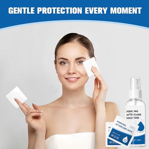 2-in-1 Piercing Aftercare Spray & Wipes Kit for Healing