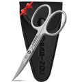 FABINOC 3.5" Curved Precision Nail Scissors - Stainless Steel Grooming Tool