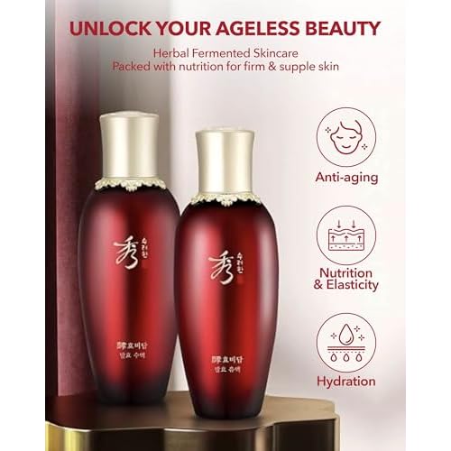 Sooryehan Hyobidam (Fermented Toner, 5.1fl oz) - Korean Skin Care. Highly Nourishing & Hydrating Toner for Firm Skin by LG Beauty. Wild Ginseng.