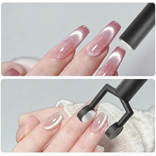 WOKOTO 2-Pack Cat Eye Nail Magnet Pens for Art Design