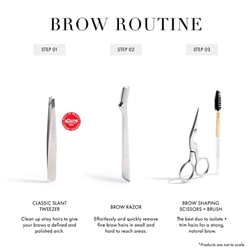 Tweezerman Eyebrow Shaping Scissors & Brush | Stainless Steel