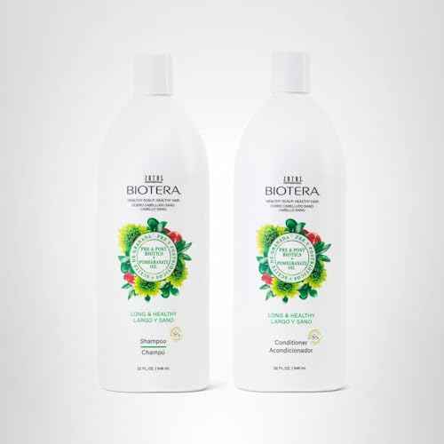 Biotera Long & Healthy Strengthening Shampoo and Conditioner Set | Strengthens Long, Growing Hair | Microbiome Friendly | Vegan & Animal Test Free | Paraben Free | Color-Safe | 32 Fl Oz
