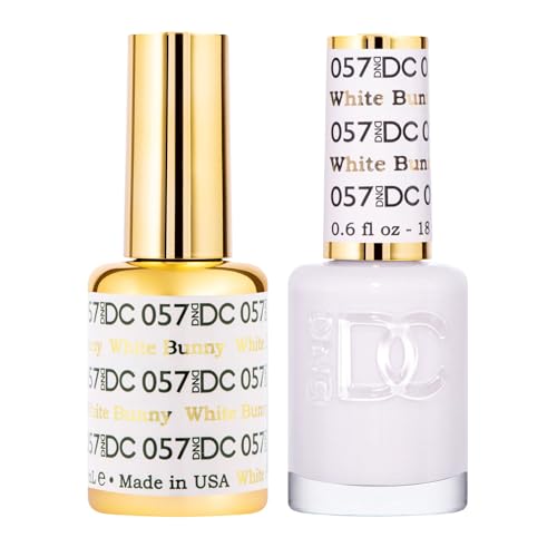 DAISY DND Gel Nail Polish Duo Set - White Bunny #057 Gel & Lacquer