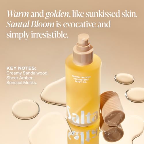Saltair Body Oil and Multi-Lipid Body Butter Set ? Deep Moisture, Hydrating After-Shower Skincare Duo ? Santal Bloom Scent
