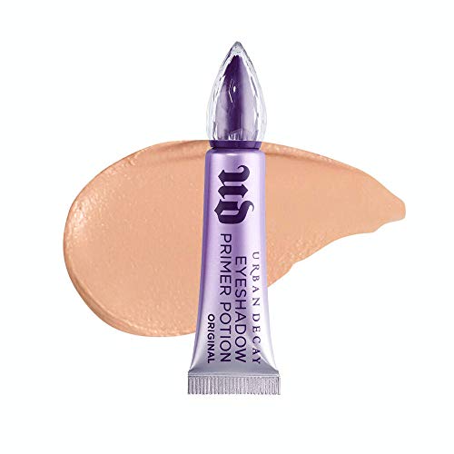 Urban Decay Eyeshadow Primer Potion (Travel Size), Award-winning Nude Eye Primer, Crease-free Eye Makeup Looks, Smooths & Preps Eyelid Base for Vibrant Color, All-day Wear, Dries Invisible -0.16 fl oz