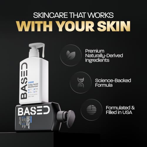 BASED Men's Daily Skincare Duo - Face Wash & Moisturizer