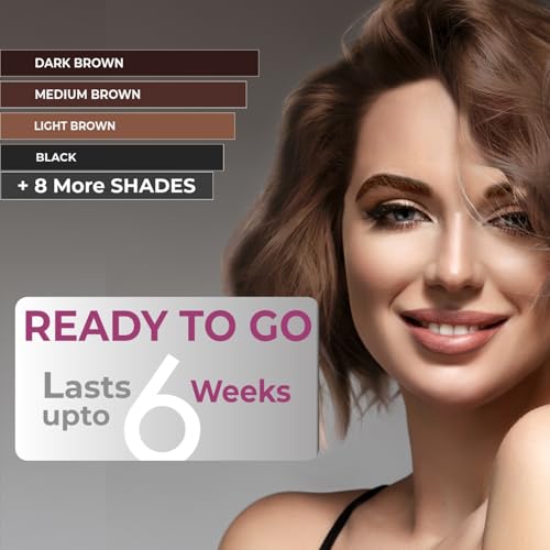 Mina iBrow Henna Hair Color Tint Kit - Copper Brown, Vegan & Ammonia-Free