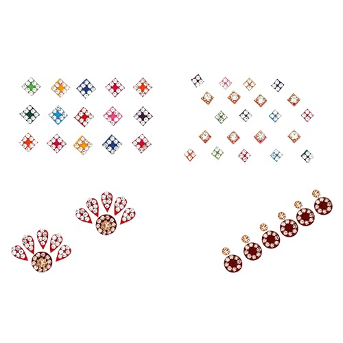 Crystal Bindi Pack of 8 - Self-Adhesive Forehead Gems
