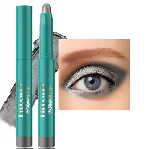 Eyeshadow Stick£¬eyeshadow pencil£¬Creamy Twist Up Pencil for Sensitive Eyes, Vegan & Non Toxic | Crease Proof, Long Lasting Makeup (Travel Size, Matte/Shimmer) Grey black # 05