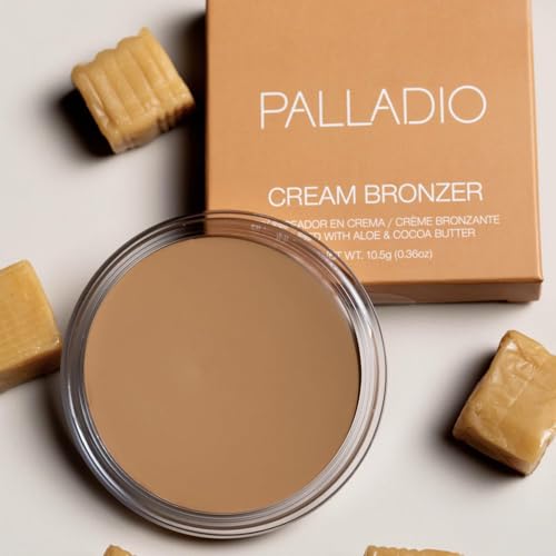 Palladio Cream Bronzer - Sun-Kissed Glow with Aloe & Cocoa