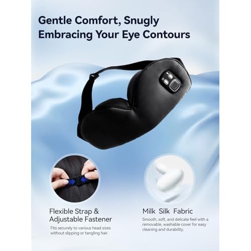 Heated Eye Mask for Dry Eyes - Warm Compress for MGD, Dry Eye Syndrome, Chalazion Blepharitis Stye Eye Treatment, Hot Heating pad for Relief, Silk Sleep Mask for Deep Relax