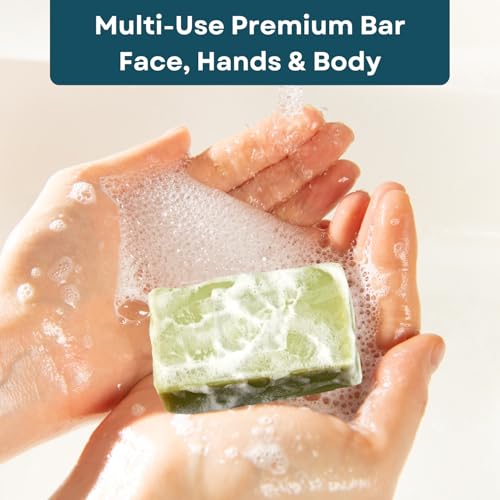 Goat Milk Soap Bar, Avocado - Face, Hands & Body, Premium, Handmade w/Real Milk in USA - Natural Bar for Men & Women - Fragrance-Free Goat Soap, Gently Exfoliating, No Dyes (3oz)