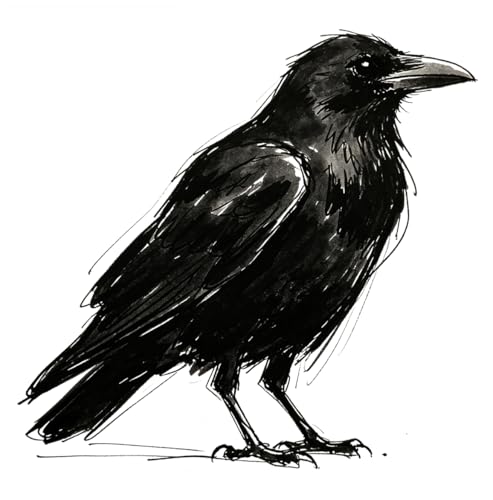 Black Ravens Temporary Tattoos - 6 Sheets Waterproof Neck Arm Chest