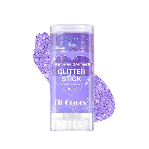 Waterproof Body Glitter Stick - Purple Shimmer Face & Hair Gel