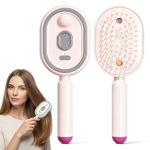 Electric Spray Hair Detangling Brush - Self-Cleaning 3-in-1 Tool for Women