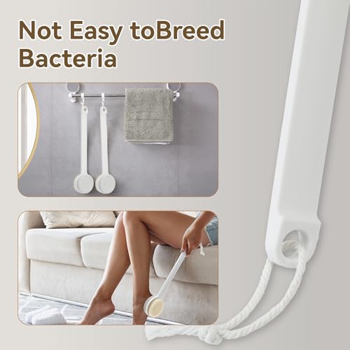 Long Handle 2-in-1 Pumice Stone & Foot Scrub Brush for Callus Removal